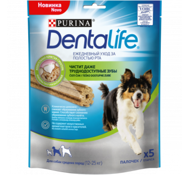 ПРО ПЛАН Лакомство для собак Purina DentaLife для собак средних пород, 115 г