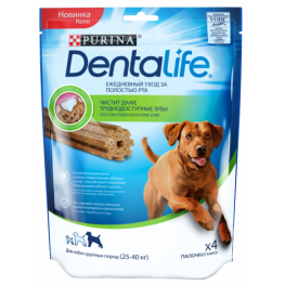 ПРО ПЛАН Лакомство для собак Purina DentaLife для собак крупных пород, 142 г