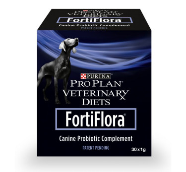 ПРО ПЛАН Кормовая добавка Pro Plan Veterinary Diets FortiFlora с пробиотиком для собак для поддержания баланса микрофлоры и здоровья кишечника, 30 пакетиков по 1 г