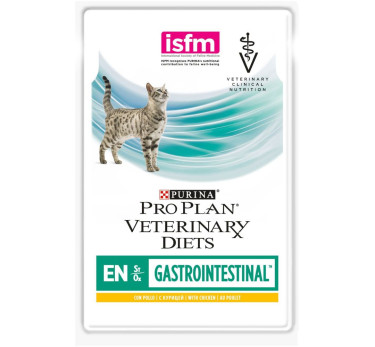 ПРО ПЛАН Влажный корм Purina Pro Plan Veterinary diets EN для кошек при расстройствах пищеварения, с курицей, пауч, 85 г