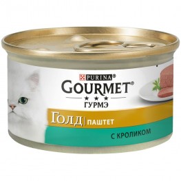 Консервы для кошек Purina Gourmet Gold, кролик, банка, 85 г
