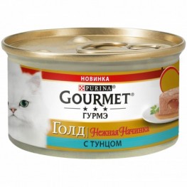 Консервы для кошек Purina Gourmet Gold Нежная начинка, тунец, банка, 85 г