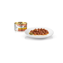Влажный корм Purina Gourmet Гурмэ Голд Кусочки в соусе для кошек с уткой и оливками, банка, 85 г