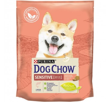 Сухой корм Purina Dog Chow Sensitive для взрослых собак с чувствительным пищеварением, лосось