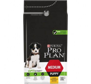 ПРО ПЛАН Сухой корм Purina Pro Plan для щенков средних пород, курица с рисом, пакет, 1,5 кг