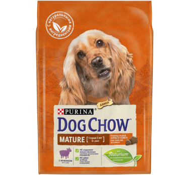 Сухой корм Purina Dog Chow Mature Adult для собак старше 5 лет, ягнёнок