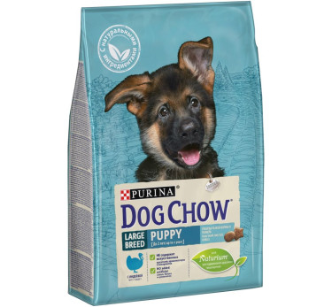 Сухой корм Purina Dog Chow для щенков крупных пород, индейка