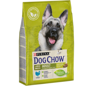 Сухой корм Purina Dog Chow Adult для взрослых собак крупных пород, индейка