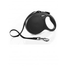FLEXI Рулетка CLASSIC NEW размер L 5м 50кг черный ремень