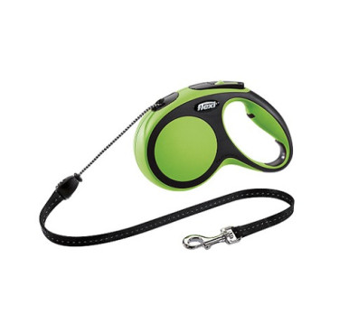 FLEXI Рулетка COMFORT NEW размер М 5м до 20кг зеленый трос