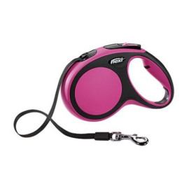 FLEXI Рулетка COMFORT NEW размер М 5м до 25кг розовый ремень