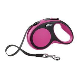 FLEXI Рулетка COMFORT NEW размер S 5м до 15кг розовый ремень