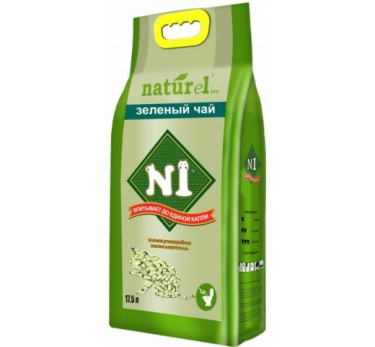 Наполнитель комкующийся  NATUREL №1 "Зелёный чай"