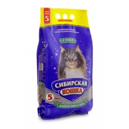 СИБИРСКАЯ КОШКА наполнитель "СУПЕР" комкующийся