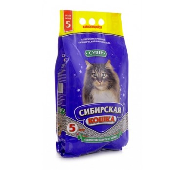 СИБИРСКАЯ КОШКА наполнитель комкующийся "ЭКСТРА" (д/длинношерстных кошек)