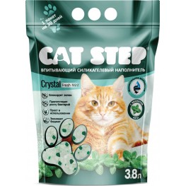 Наполнитель впитывающий силикагелевый CAT STEP Crystal Fresh Mint 3,8 л