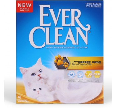 Ever Clean LitterFree Paws - комкующийся наполнитель для идеально чистых лап