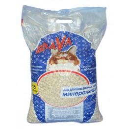 БРАВА наполн 15л д/длинношерстных кошек минеральный Синий
