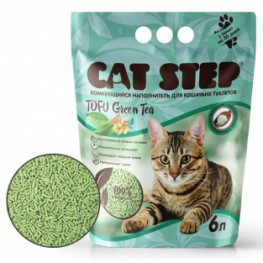 Наполнитель " Cat Step"Tofu Green Tea 6л растительный комкующийся